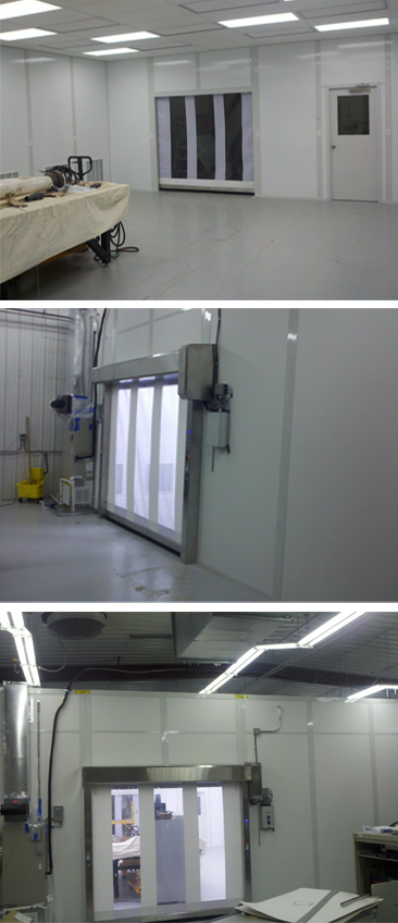 military cleanroom tryptich
