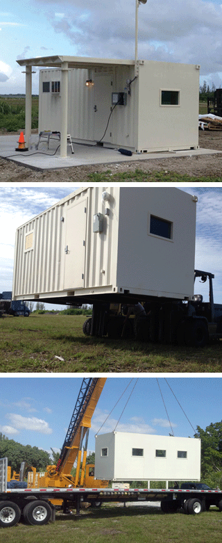 Blast and ballistic protected container buildings