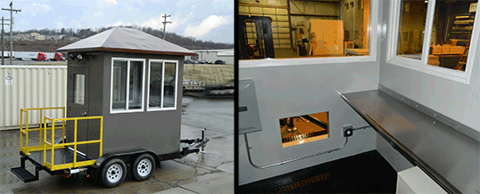tandem axle mobile guard building